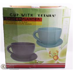 CUP & SAUCER PLANTERS