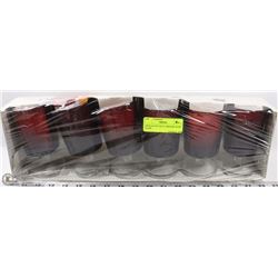 VINTAGE SET OF 6 LUMINARC RUBY GLASS