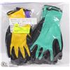 Image 1 : 4PK UNISEX FOAM LATEX RUBBER GLOVES