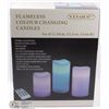 Image 1 : 3PK REMOTE CONTROL PILLAR CANDLES