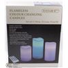 Image 1 : 3PK REMOTE CONTROL PILLAR CANDLES