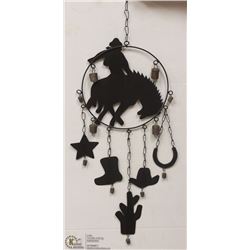 RUSTIC METAL COWBOY THEME WIND CHIMES