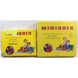 LOT OF 2 MINIBRIX BOXES W/ PAPERWORK & SOME PIECES