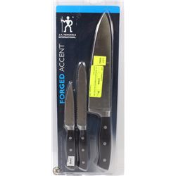 J.A. HENCKELS FORGED ACCENT 3PC KNIFE SET
