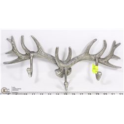 DOUBLE ANTLER COAT RACK