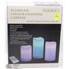 Image 1 : 3PK REMOTE CONTROL PILLAR CANDLES