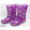 Image 1 : PAIR OF "GIRLS" LITE UP RUBBER BOOTS SIZE 5