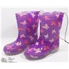 Image 1 : PAIR OF "GIRLS" LITE UP RUBBER BOOTS SIZE 6