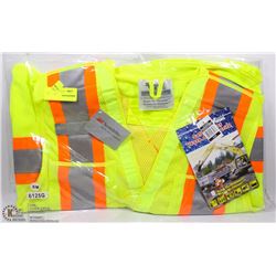 YELLOW REFLECTIVE VESTS SIZE SMALL