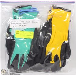 4PK UNISEX FOAM LATEX RUBBER GLOVES