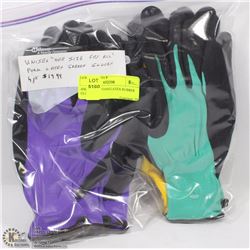 4PK UNISEX FOAM LATEX RUBBER GLOVES