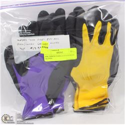 4PK UNISEX FOAM LATEX RUBBER GLOVES