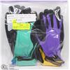 Image 1 : 4PK UNISEX FOAM LATEX RUBBER GLOVES