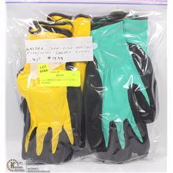 4PK UNISEX FOAM LATEX RUBBER GLOVES
