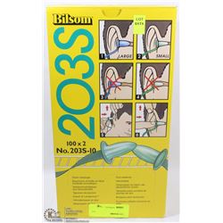 BOX OF 100 SET OF EARPLUGS