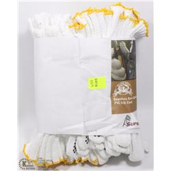 12 PAIR SEAMLESS KNIT GLOVES WITH PVC GRIP