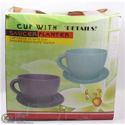 CUP & SAUCER PLANTERS