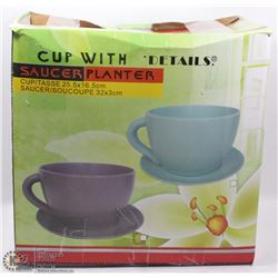 CUP & SAUCER PLANTERS