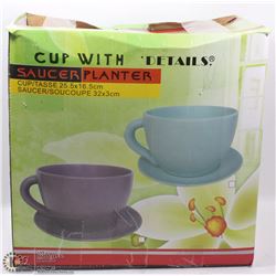 CUP & SAUCER PLANTERS