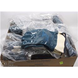 FLAT OF 18 RUBBER GRIP GLOVES