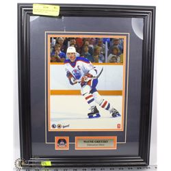 FRAMED MATTED WAYNE GRETZKY PRINT DISPLAY 14X17