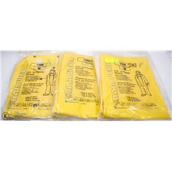 LOT OF 3 - 3PC RAINSUIT SIZE LARGE