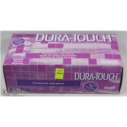 BOX OF 100 DURATOUCH VINYL GLOVES SIZE