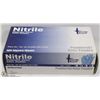 Image 1 : BOX OF 100 NITRILE POWDERED LATEX GLOVES SIZE MED