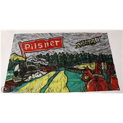 PILSNER DOUBLE SIDED FLAGS SIZE 5 FT X 3 FT