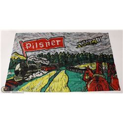 PILSNER DOUBLE SIDED FLAGS SIZE 5 FT X 3 FT
