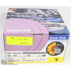 BOX OF 100 COUNT OF 6" 120 GRIT ROUND SANDING DISK