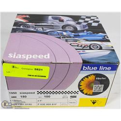 BOX OF 100 COUNT OF 6" 180 GRIT ROUND SANDING DISK