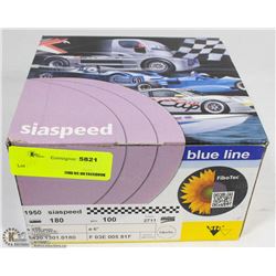 BOX OF 100 COUNT OF 6" 180 GRIT ROUND SANDING DISK