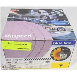 BOX OF 100 COUNT OF 6" 180 GRIT ROUND SANDING DISK