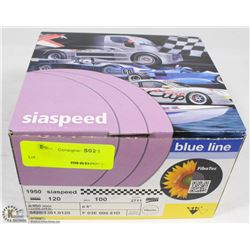 BOX OF 100 COUNT OF 6" 120 GRIT ROUND SANDING DISK