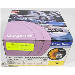 BOX OF 100 COUNT OF 6" 120 GRIT ROUND SANDING DISK