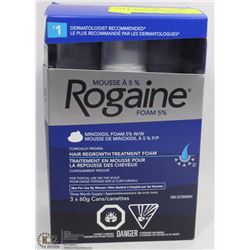 ROGAIN MEN'S HAIR REGROWTH TREATMENT FOAM - 3X60G
