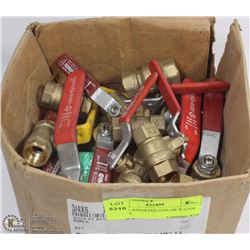 BOX OF ASSORTED GAS OR WATER VALVES