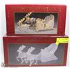 Image 1 : LOT OF 2 REINDEER & SLEIGH DECORATIONS