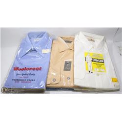 LOT OF 7 VINTAGE MENS DRESS SHIRTS SIZE LARGE