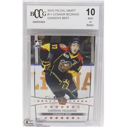 CONNOR MCDAVID PRE NHL CARD GRADED 10
