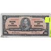 Image 1 : BANK OF CANADA 1937 $2 GORDON TOWERS BANK NOTE
