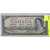 Image 1 : CANADIAN 1954 DEVILS FACE $20 BANK NOTE