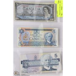 CANADIAN $5 BILL COLLECTION