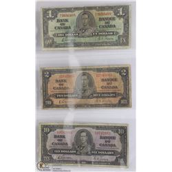 CANADIAN 1937 BILL COLLECTION