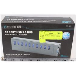 CERTIFIED DATA 10 PORT USB 3.0 HUB