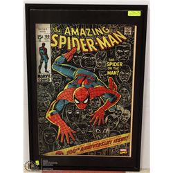 THE AMAZING SPIDERMAN CANVAS FRAMED 25"X37"