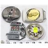 Image 1 : LOT OF 4 METAL BELT BUCKLES