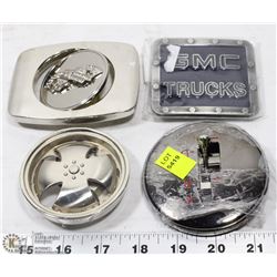 LOT OF 4 METAL BELT BUCKLES