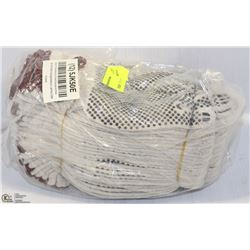 1 DOZ NON-SLIP COTTON WORK GLOVES